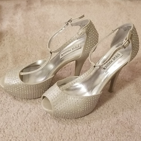 Silver Rhinestone Heels - Picture 2 of 10